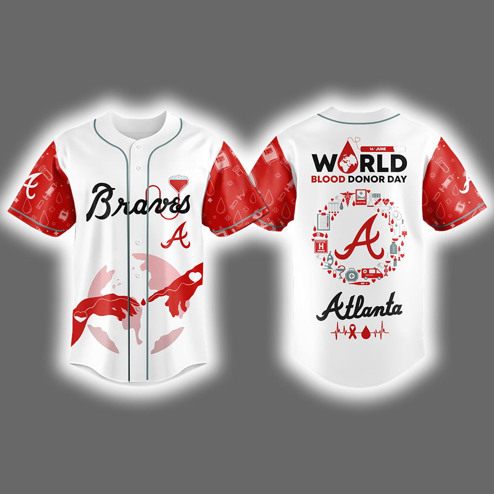 Braves World Blood Donor Day 2025 Jersey Braves World Blood Donor Day 2025 Jersey