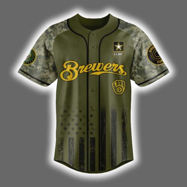 Brewers US ARMY 250th Birthday Celebration Jersey 2025 2