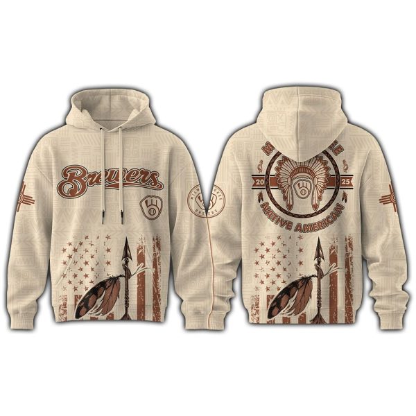 Brewers x Native American Heritage Month 2025 Hoodie Joggers Cap