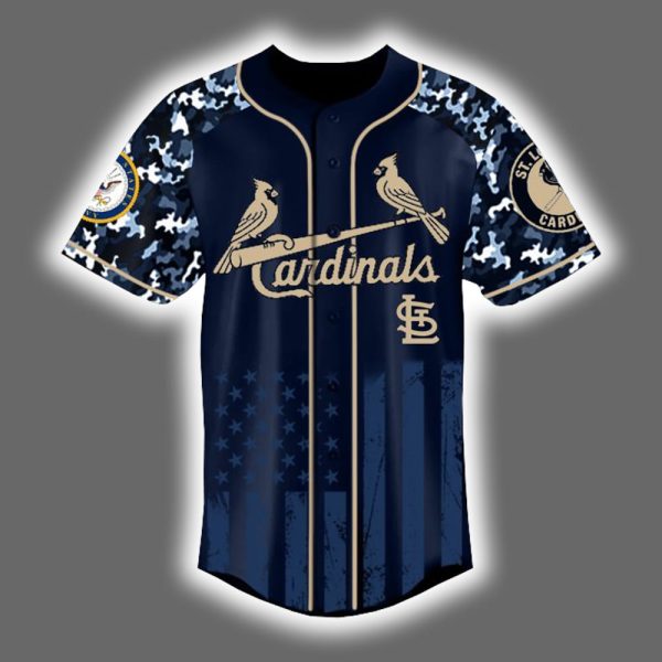 Cardinals 2025 US Navy 250th Birthday Military Jersey 2