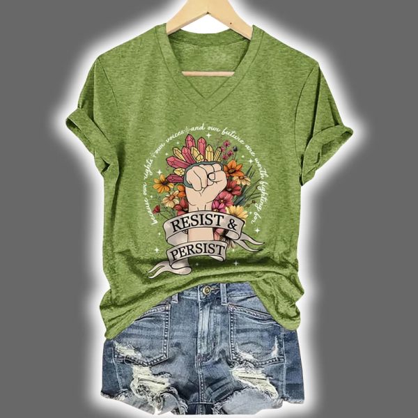 Casual FDT Feminist Print Shirt 4