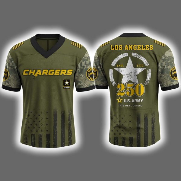 Chargers US ARMY 250th Birthday Celebration 2025 Jersey