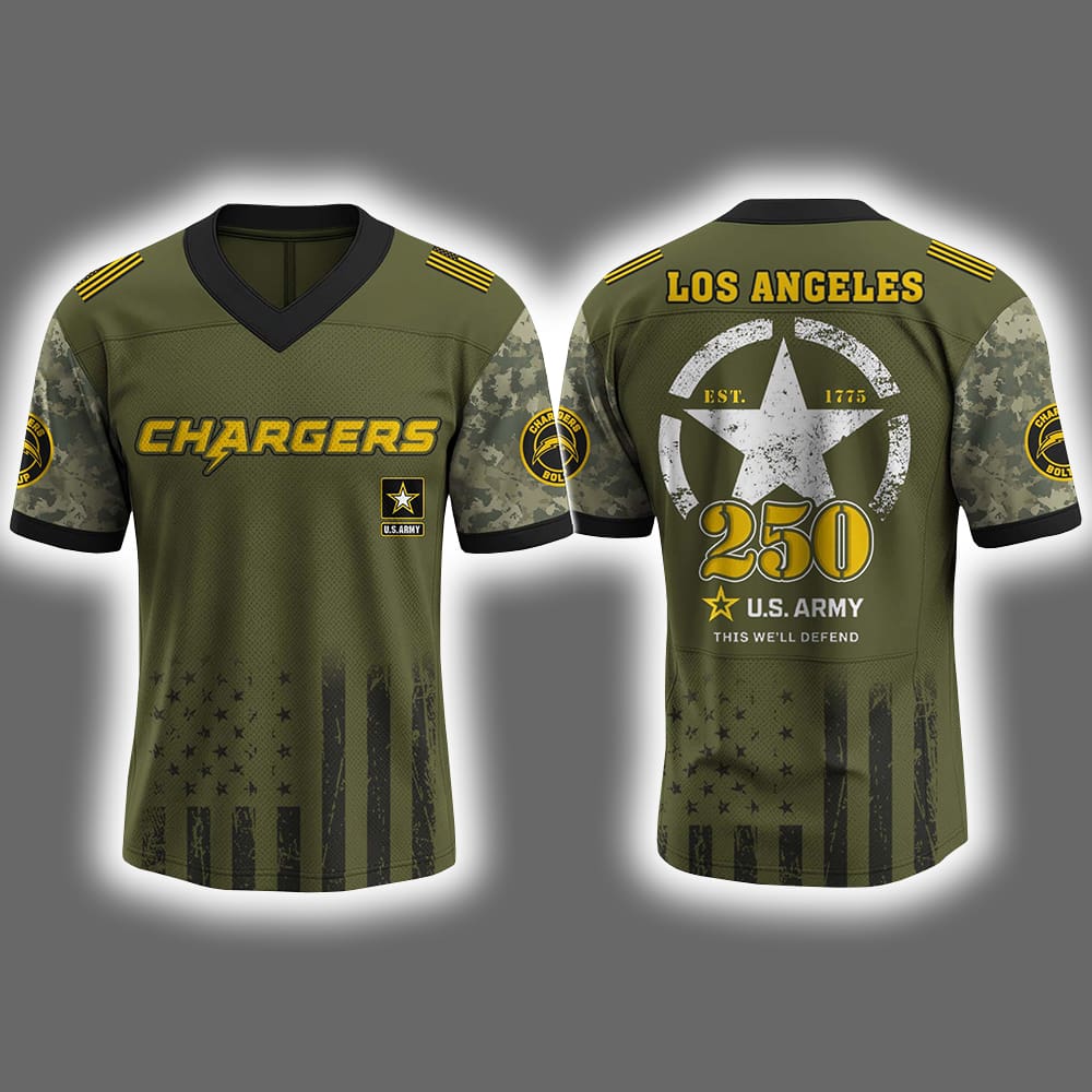 Chargers US ARMY 250th Birthday Celebration 2025 Jersey Chargers US ARMY 250th Birthday Celebration 2025 Jersey