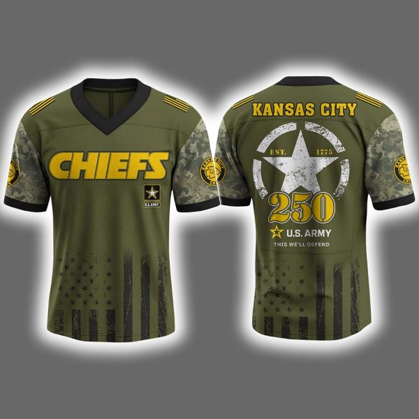 Chiefs US ARMY 250th Birthday Celebration 2025 Jersey