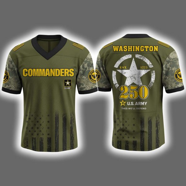Commanders US ARMY 250th Birthday Celebration 2025 Jersey