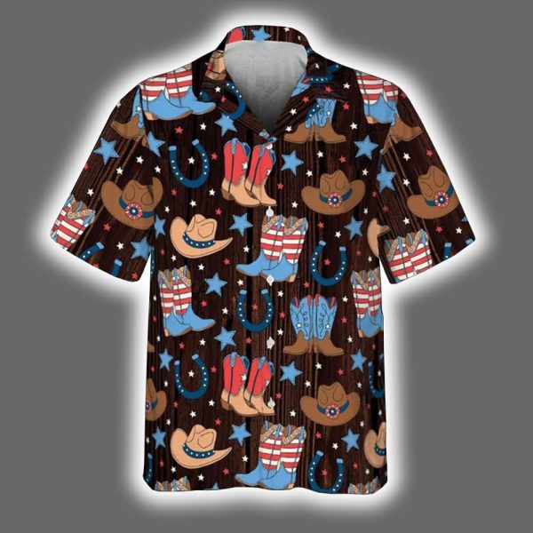 Cowboy 4th of July Western Aesthetic Hawaiian Shirt 2