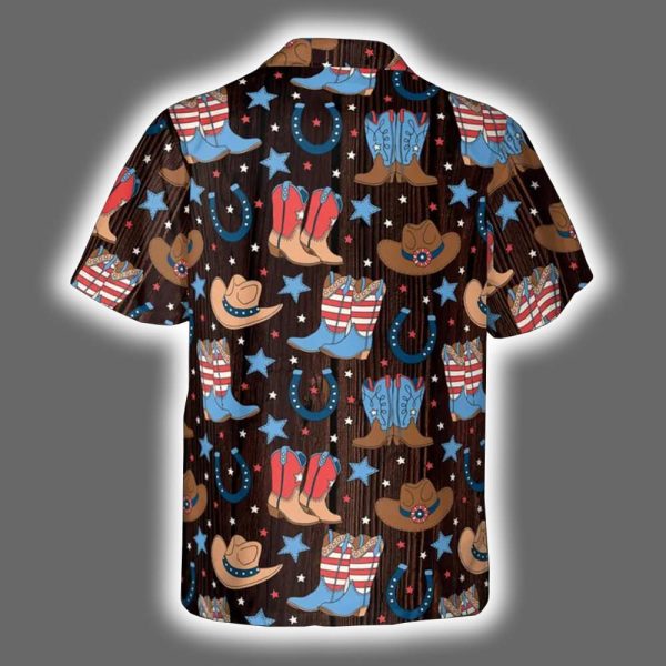 Cowboy 4th of July Western Aesthetic Hawaiian Shirt 3
