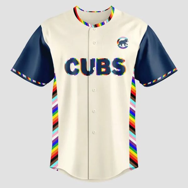 Cubs 2025 Happy Pride Night Jersey 2