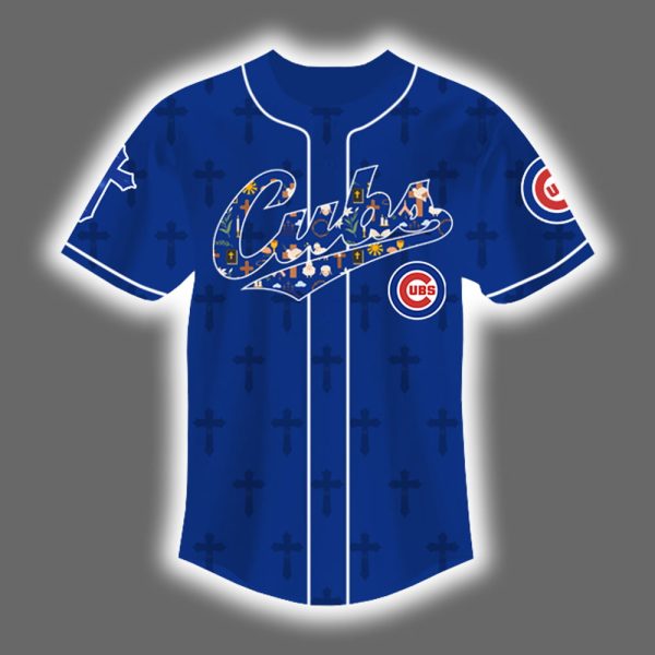Cubs I Can Do All Things Through Christ Baseball Jersey 2