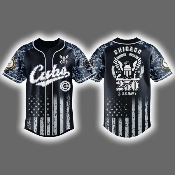 Cubs US Navy 250th Birthday Celebration Jersey 2025