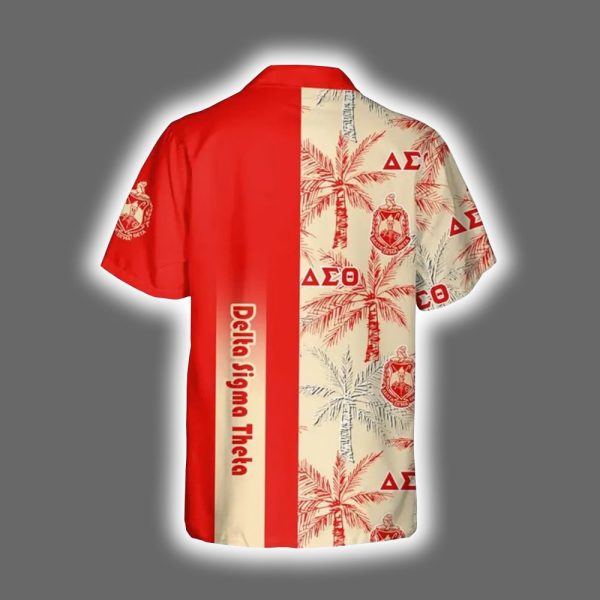 Delta Sigma Theta Palm Tree Hawaiian Shirt 3