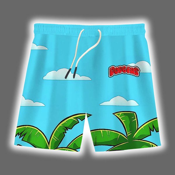 Dodgers Christmas in July Hawaiian Shorts 2025