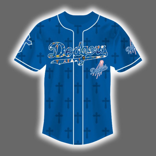Dodgers I Can Do All Things Through Christ Baseball Jersey 2