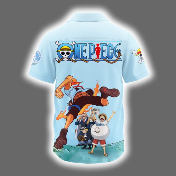 Dodgers x One Piece Night Game Hawaiian Shirt 2025 3