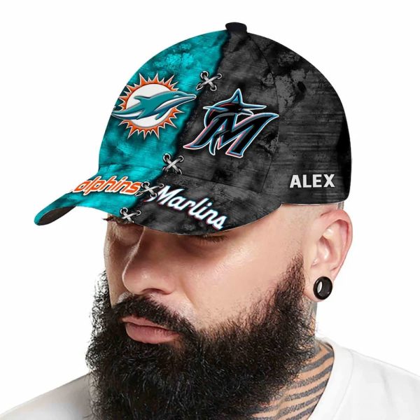 Dolphins x Marlins Personalized Cap 3