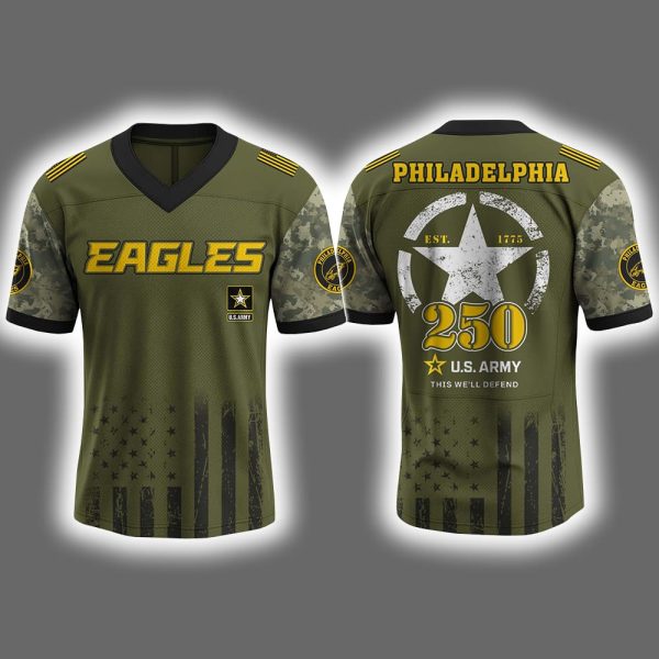 Eagles US ARMY 250th Birthday Celebration 2025 Jersey