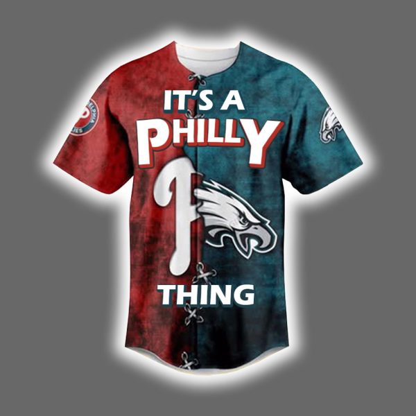 Eagles x Phillies Its A Philly Thing Baseball Jersey 2