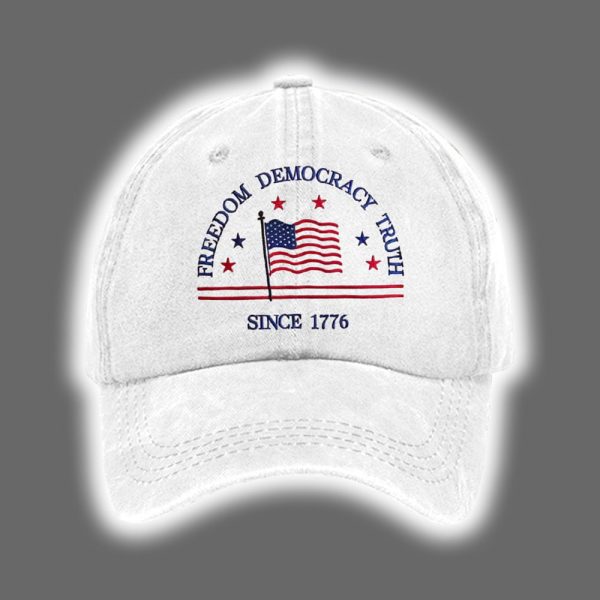 FDT Freedom Democracy Truth No Kings In America Since 1776 Printed Hat