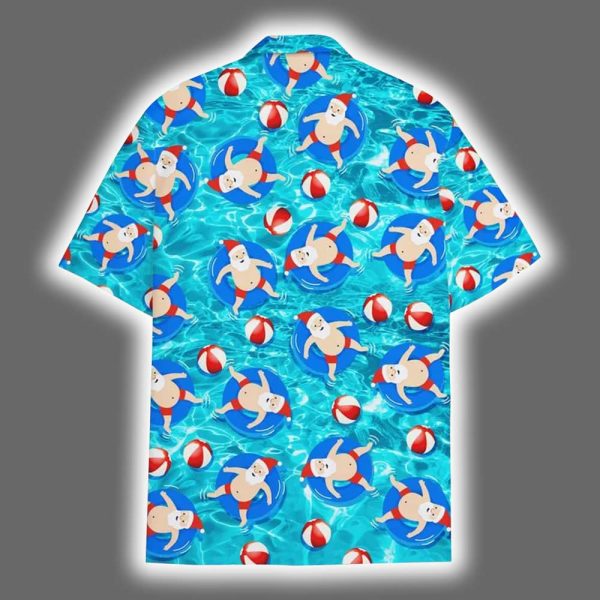 Funny Santa Pool Hawaiian Shirt 3