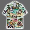 Funny Summer Beach Donut Raccoon Hawaiian Shirt 2