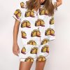 Funny TACO He Always Chickens Out Political Humor Satin Pajama Set