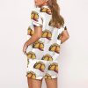 Funny TACO He Always Chickens Out Political Humor Satin Pajama Set