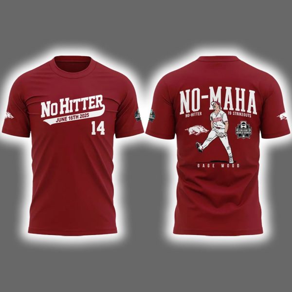 Gage Wood Razorbacks College World Series No Hitter Shirt 2025