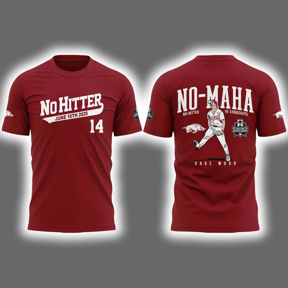 Gage Wood Razorbacks College World Series No Hitter Shirt 2025 Gage Wood Razorbacks College World Series No Hitter Shirt 2025