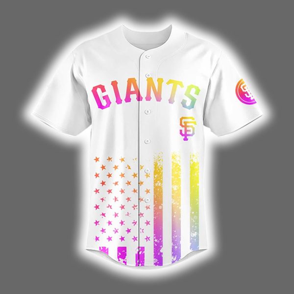 Giants 2025 Celebration Pride Month Love Is Love Baseball Jersey 2
