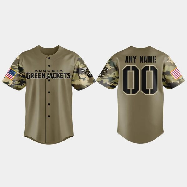 Green Jackets Military Appreciation Night 2025 Baseball Jersey