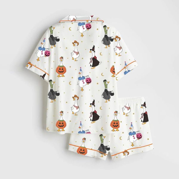 Halloween Goose Short Sleeve Satin Pajama Set 2