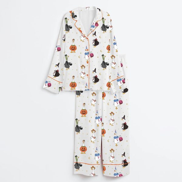 Halloween Goose Short Sleeve Satin Pajama Set 3