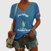 Independence Day Statue of Liberty FDT NO KINGS IN AMERICA Printed Shirt 3