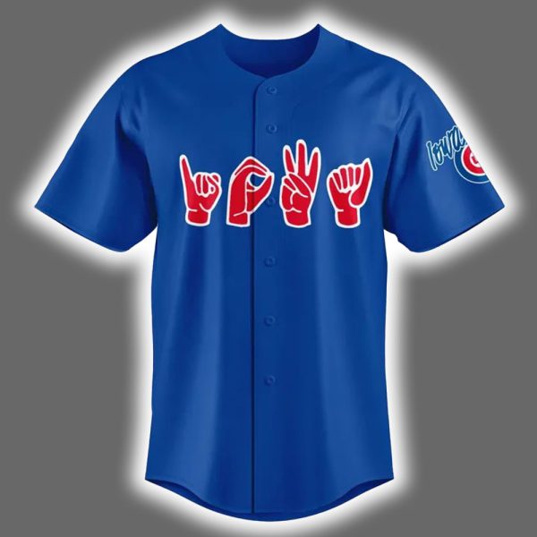 Iowa Cubs American Sign Language Night 2025 Baseball Jersey 2