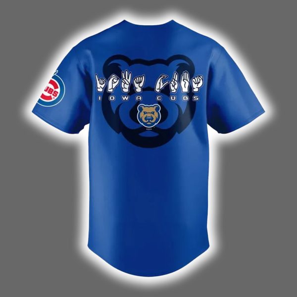 Iowa Cubs American Sign Language Night 2025 Baseball Jersey 3
