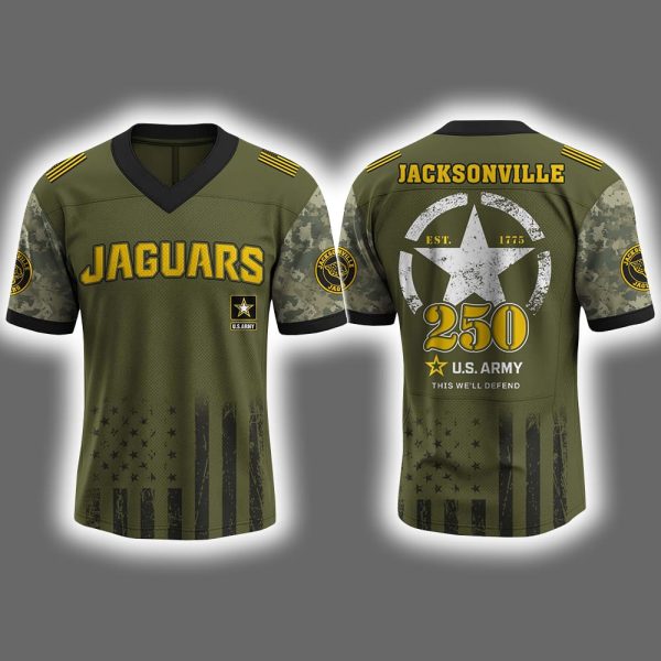 Jaguars US ARMY 250th Birthday Celebration 2025 Jersey