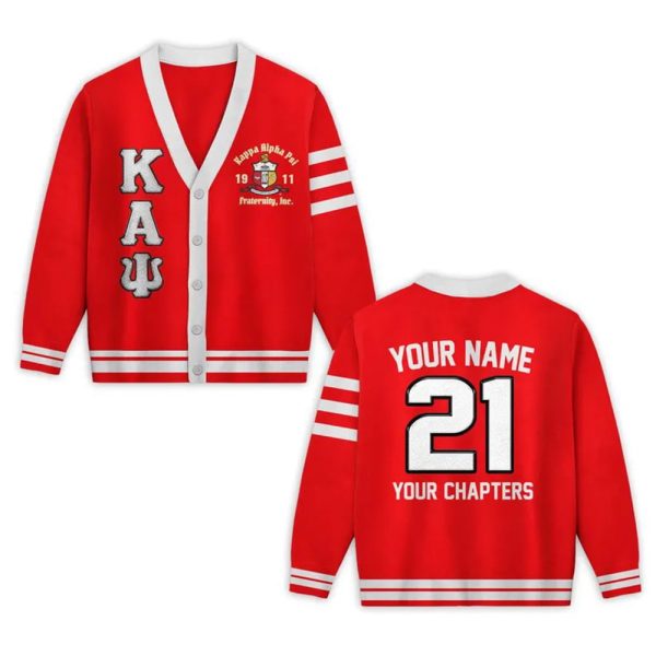 Kappa Alpha Psi Fraternity 1911 Personalized Cardigan