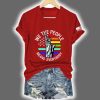 LGBT FDT We The People Means Everybody Printed V-Neck T-Shirt