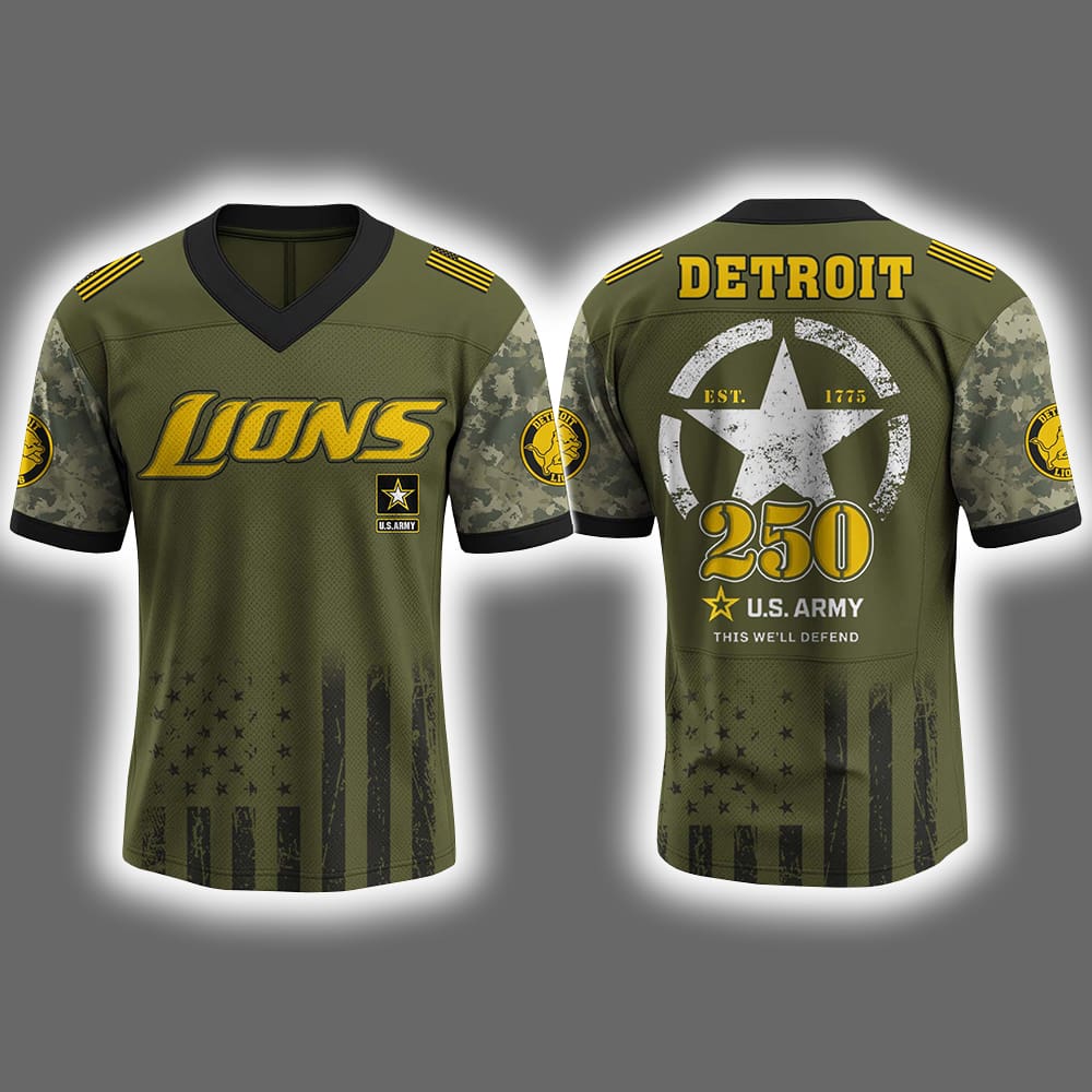 Lions US ARMY 250th Birthday Celebration 2025 Jersey Lions US ARMY 250th Birthday Celebration 2025 Jersey