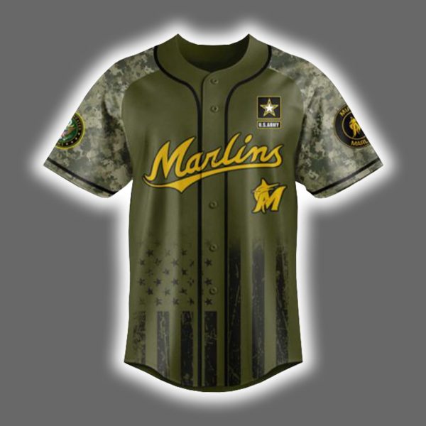 Marlins US ARMY 250th Birthday Celebration Jersey 2025 2