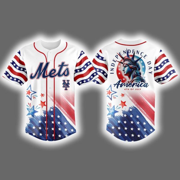 Mets 2025 4th Of July Independence Day United States Of America Jersey