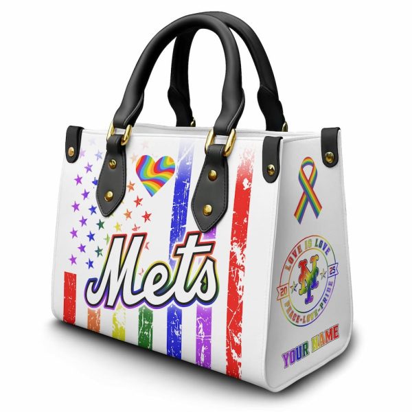 Mets Happy Pride Month Leather Handbag 2025 3