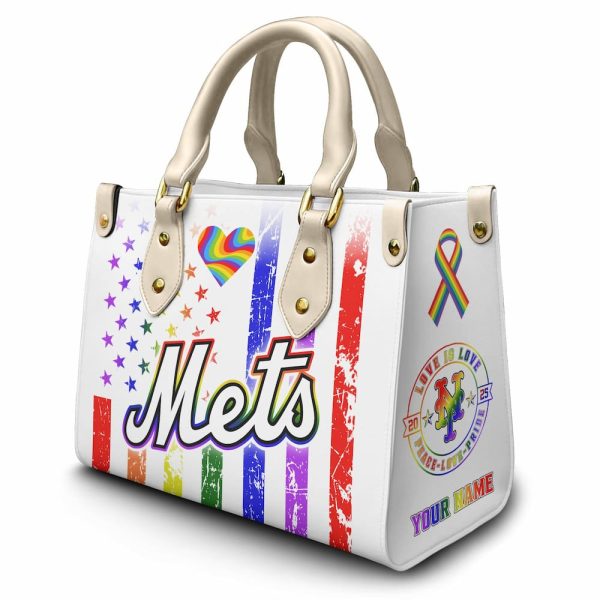 Mets Happy Pride Month Leather Handbag 2025 4