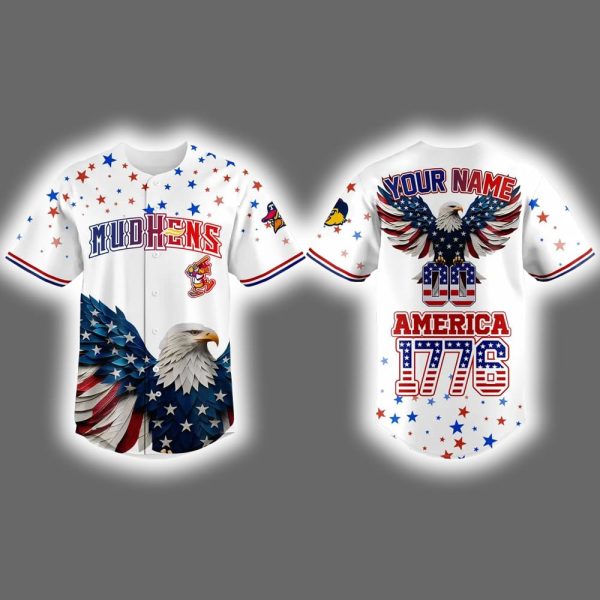 Mud Hens 2025 4th of July USA Baseball Jersey