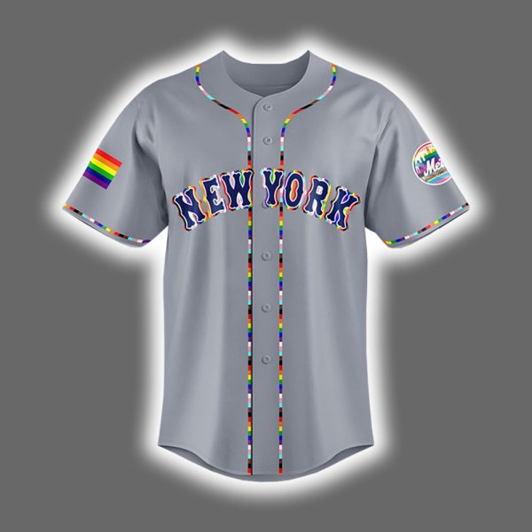 NY Mets Celebration Pride Month 2025 Baseball Jersey 2