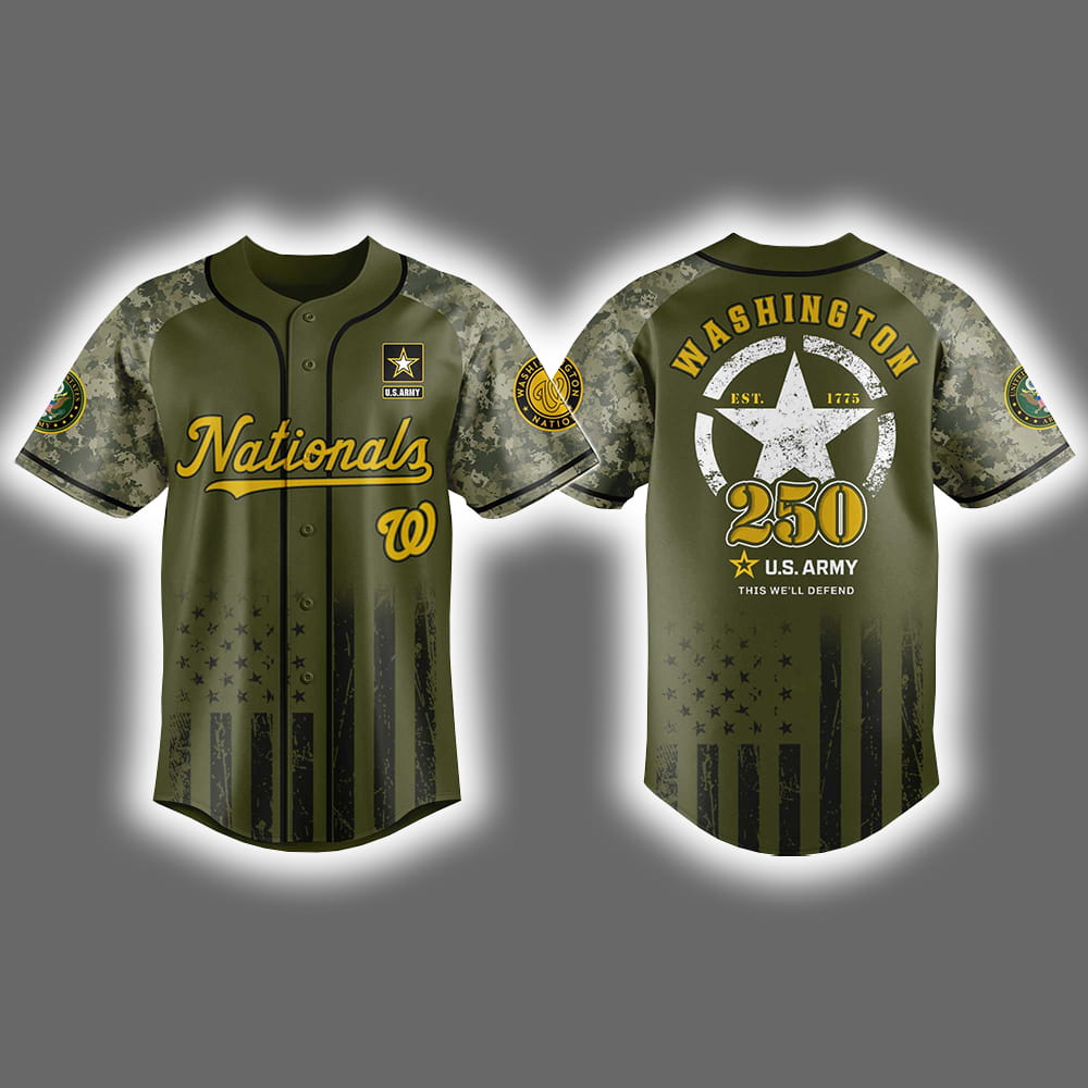 Nationals US ARMY 250th Birthday Celebration Jersey 2025 Nationals US ARMY 250th Birthday Celebration Jersey 2025