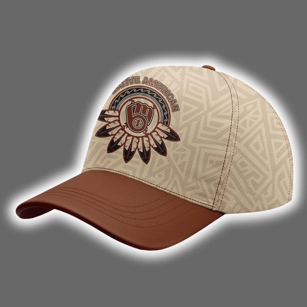 Native American Heritage 2025 Brewers Hoodie Joggers Cap 3