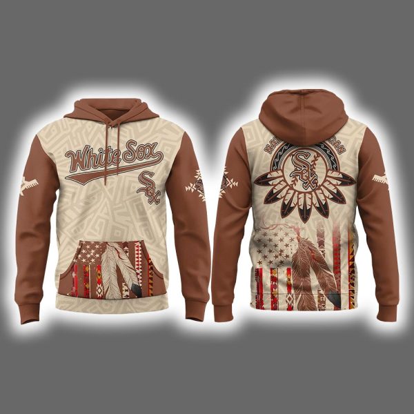 Native American Heritage 2025 White Sox Hoodie Joggers Cap