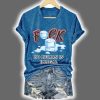No Human Is Illegal Print V Neck T Shirt 2
