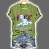 No Human Is Illegal Print V Neck T Shirt 3